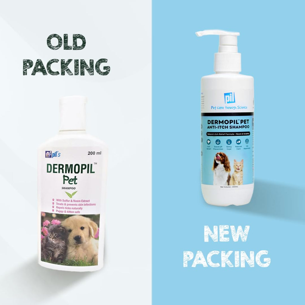 Pil Neem Plus Herbal Pet Shampoo 1000ml | Puppy Safe | Anti-Fungal, Anti-Ticks and Fleas, Antibacterial, Antiseptic & pH Balanced Dog Shampoo | Regular use Coat Cleansing Shampoo for Pets