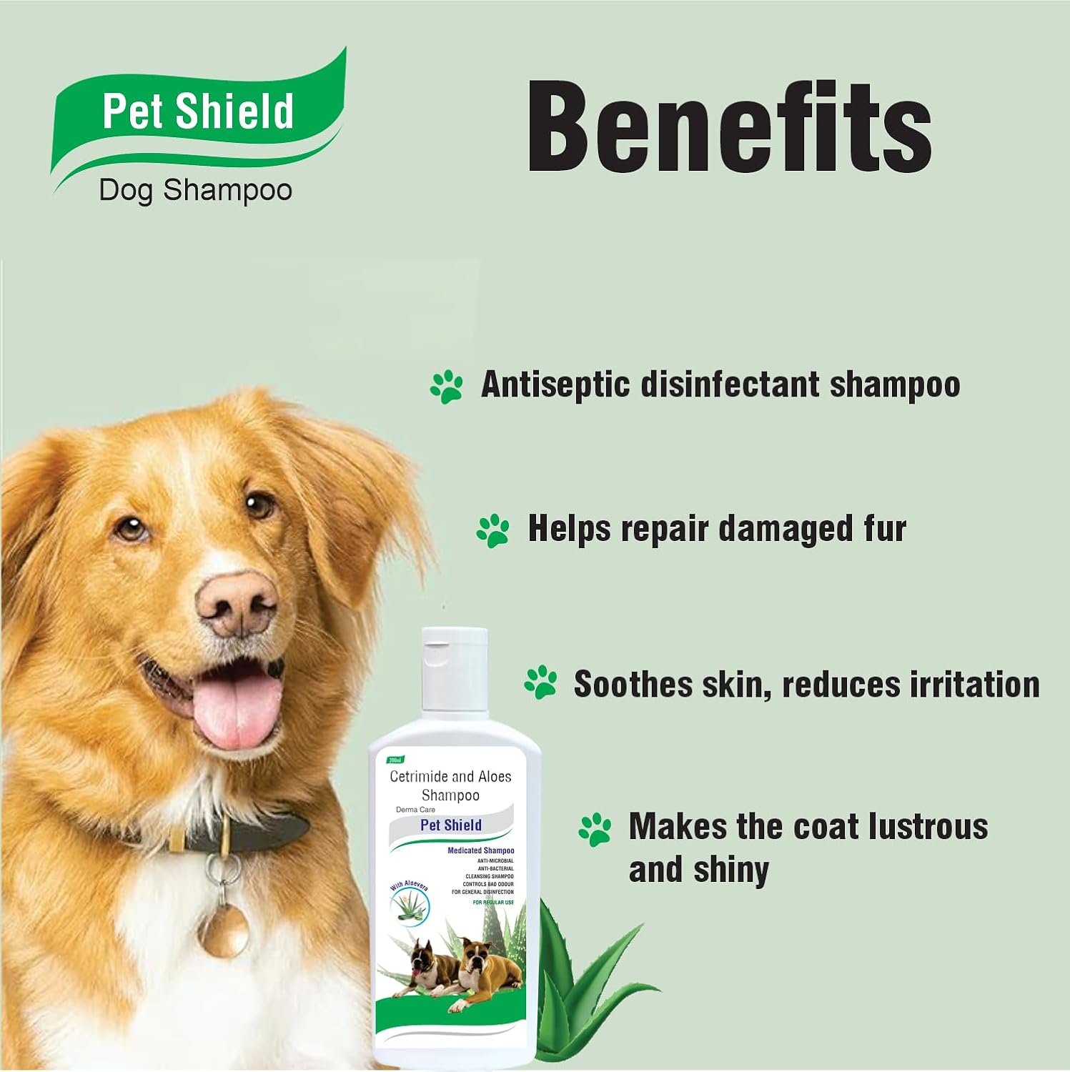 Pil Neem Plus Herbal Pet Shampoo 1000ml | Puppy Safe | Anti-Fungal, Anti-Ticks and Fleas, Antibacterial, Antiseptic & pH Balanced Dog Shampoo | Regular use Coat Cleansing Shampoo for Pets